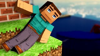 Minecraft Softbody Steve. Falling Steve Minecraft 3D Animation