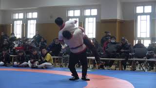 Chinese wrestling天津摔跤，这一段精彩带劲的视频值得推荐，他一个人要摔这么多人