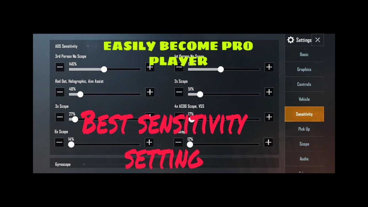 Pubg Best Sensitivity And Graphics Settings | Pubg Mobile Pro Tips ...