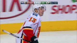 Gaudreau converts on textbook 2-on-0 chance against Lehtonen