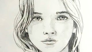 How To Draw A Female Face: Time Lapse