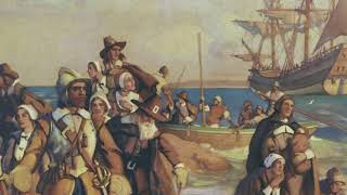 Mayflower docks at Plymouth Rock - 12/18/1620