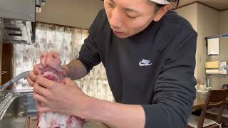 【豚log】🐷豚の頭を食べました🐷【vlog】