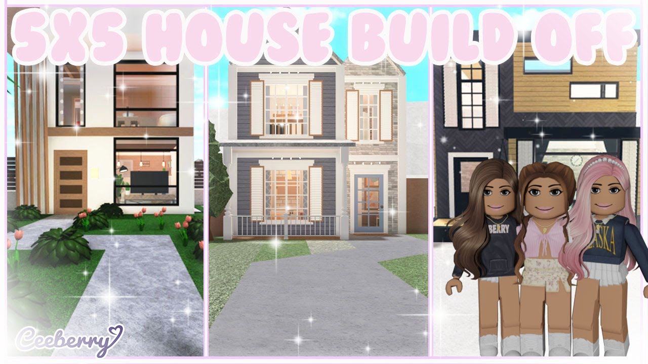 Bloxburg | 5x5 House Build Off With Amberry And Phoeberry! - YouTube