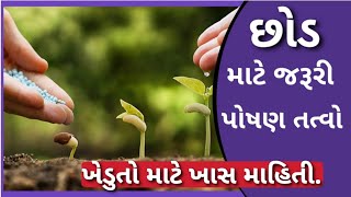 છોડમાં પોષક તત્વો તેમના કાર્યો વિશે અગત્યની માહિતી જાણો.