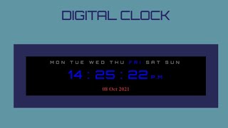 DIGITAL CLOCK WITH DATE AND TIME || USING HTML,CSS AND JAVASCRIPT || WEB DEVELOPMENT|| FOR BEGINNER