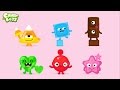 Candy Shapes (Candybots) - Draw 6 basic shapes circle, square, rectangle - Apps for Kids