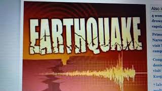 Today's latest news about earthquake at Jammu Kashmir,Chandigarh,Delhi,Haryana & Punjab