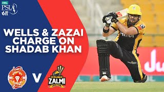 Wells & Zazai Charge on Shadab Khan | Islamabad vs Peshawar | Match 33 | HBL PSL 6 | MG2L