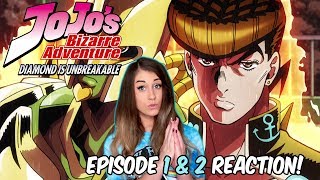 ENTER JOSUKE! JoJo's Bizarre Adventure: DIAMOND IS UNBREAKABLE Episode 1 & 2 REACTION!