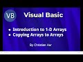 Visual Basic Programming - Intro to One-Dimensional Arrays (1D), Copy Arrays to Arrays