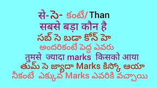 से-తో/కంటే (with/Than) Learn Hindi Easily