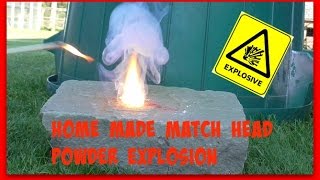 Home made match head powder explosion