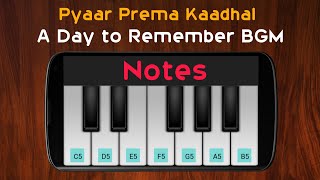 A Day to Remember BGM | Pyaar Prema Kaadhal | Yuvan Shankar Raja | Perfect Piano 🎹