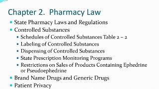 Pharmacy Technician Program Course 1 Week 1
