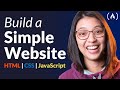 Build a Simple Website with HTML, CSS, JavaScript – Course for Beginners