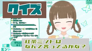 【雑談切り抜き】激ムズ！紅茶ミントからの挑戦！【新人VTuber紅茶ミント切り抜き】#ミントがきた #新人vtuber #切り抜き