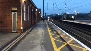 180112 passes straight through platform 2, Grantham