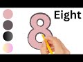 octa vista learning digit for kids. painting drawing