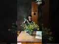 紅花とスチールグラス　自分で花をいけているような気分　 生け花 いけばな ikebana flowers スチールグラス