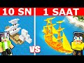 10 SANİYEDE YAPILAN GEMİ VS 1 SAATTE GEMİ 🚢 | Minecraft