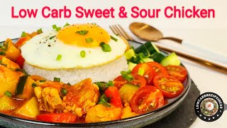 HOW TO MAKE LOW CARB SWEET & SOUR CHICKEN - EASY & DELICIOUS ONE DISH MEAL !