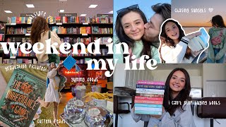 WEEKEND IN MY LIFE 🌸 bookstore vlog, haul, good eats, golf adventures + taking my grad pictures!