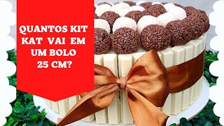 Bolo 25 cm com kit kat