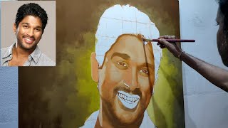 @RAMESH ART99(FROM ODISHA)Allu Arjun Enamel Colour  painting part -2