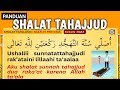 PANDUAN SHOLAT TAHAJUD 2 RAKAAT terpendek termudah || animasi 3d sholat - teks besar arab latin arti