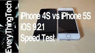 iPhone 4s vs iPhone 5s iOS 9.2.1 Speed Test