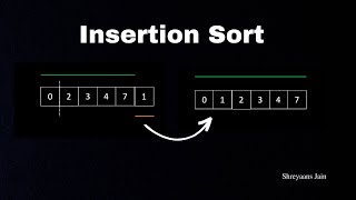 Insertion Sort Animation | Intuition | Algorithm | Visualization