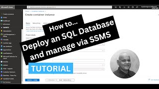 Azure Deploy PaaS SQL Database & connect using SQL SSMS
