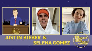 Justin Bieber and Selena Gomez on The Toonight Show