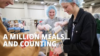 Thousands Gather to Package 1 Million Meals