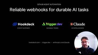 GitHub Agent Automation with Hookdeck + Trigger.dev + Claude