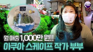 월 매출 1,000만 원!! 아쿠아 스케이프 작가 부부｜네모세모