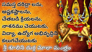 శ్రీ శూలినీదుర్గ మాలా మంత్రం || Sri Shoolini durga mala mantram ||