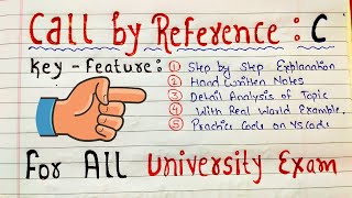 Call by Reference in C | C Programming Tutorial | Code Hacker