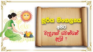 සූර්ය මංගල්‍යය අපිට වැදගත් වෙන්නේ ඇයි