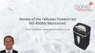 Fellowes Powershred MS-450Ms Microshred video review