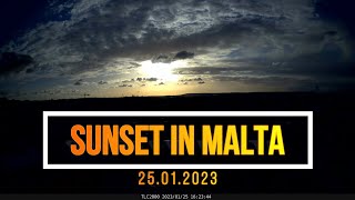 Sunset in Malta: Daily Time Lapse Challenge 25.01.2023