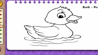 HOW TO DRAW A DUCK SUPER EASY AND CUTE || EASY DRAWING PRESCHOOL || DRAW AND COLORING A BABY DUCK