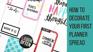 Planner 101 // How to Decorate Your First Planner Spread // Classic Happy Planner