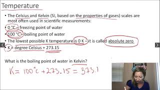 Chemistry, More on Units: Temperature (Kelvin and Celsius) and Density