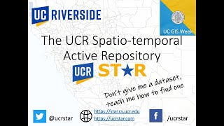 UCR-Star presentation in the UCGIS week