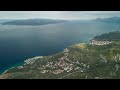 beautiful dalmatia region in croatia. ambient 4k travel over biokovo makarska and nugal beach