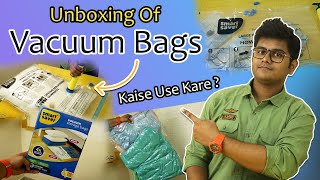 How To Use Vacuum Bags For Clothes | Unboxing Of Vacuum Bags | How To Use Vacuum Storage Bags