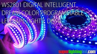 WS2801 Digital Intelligent dream color programmable led tape lights