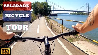 Belgrade Virtual Cycling | Ride from City center to the Lake Ada 🇷🇸 Serbia | ASMR | 4K